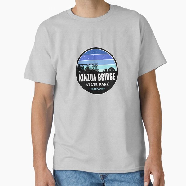 Kinzua Bridge State Park Black and Blue Silhouette Classic T-Shirt for Sale by VanyaKar