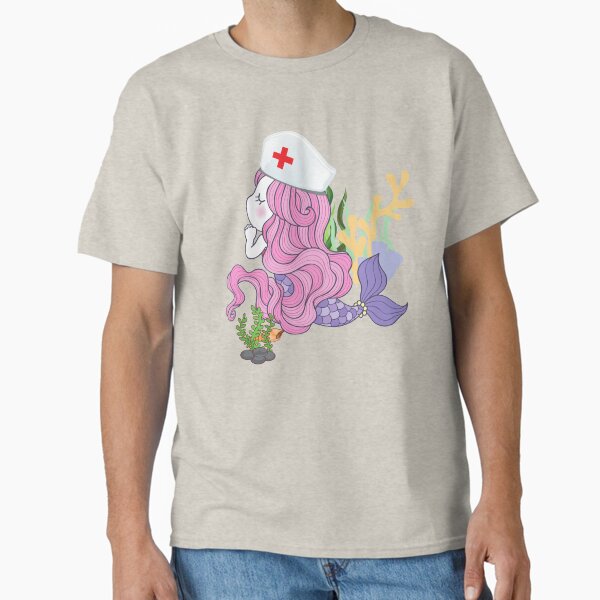 "This Cute Mermaid Nurse Design" Classic T-Shirt for Sale by Breechcloth