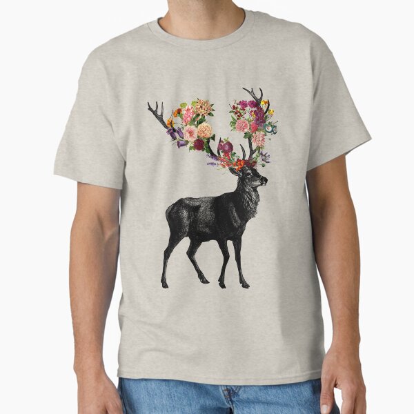 Spring Itself Deer Floral by Tobe Fonseca Classic T-Shirt for Sale by tobiasfonseca