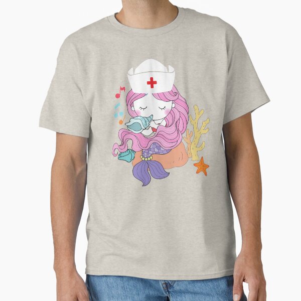 "Cute Mermaid Nurse" Classic T-Shirt for Sale by Breechcloth