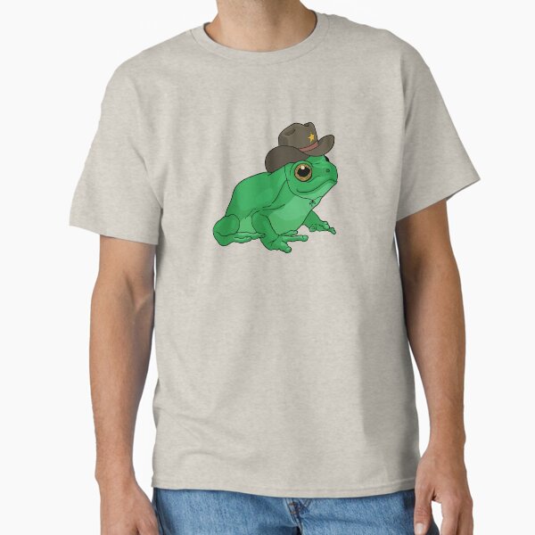 Cute Sheriff Frog with Cowboy Hat: Cottagecore Aesthetic Froggy, Western Rodeo Country Lover Classic T-Shirt for Sale by MinistryOfFrogs
