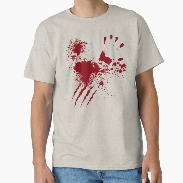 Halloween blood splatter Classic T-Shirt for Sale by Click-Like