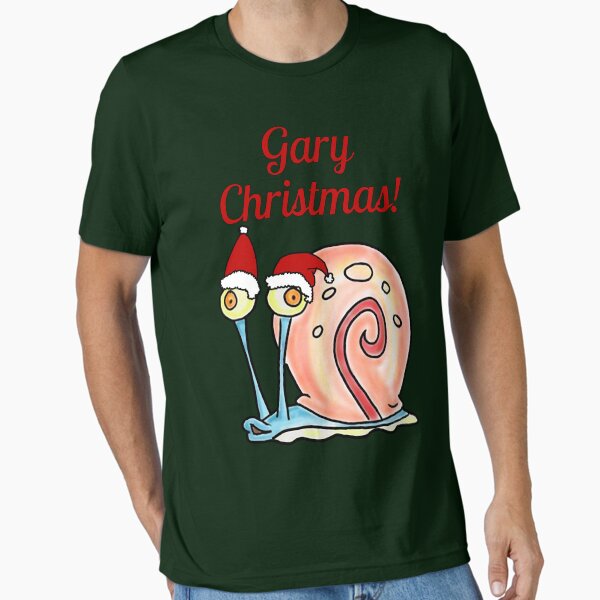 "Christmas Gary Spongebob" Essential T-Shirt for Sale by jopska