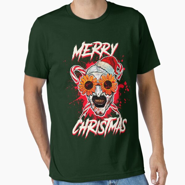 "Merry Xmas Sunflower Sunglasses Horror Clown Movie Art Terrifier 2" Essential T-Shirt for Sale by BetterDaze