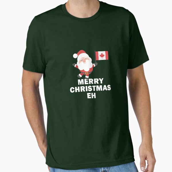 "Canadian Humor Merry Christmas Eh Xmas Canada Pride" Essential T-Shirt for Sale by Essetino