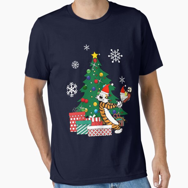 Calvin And Hobbes Around The Christmas Tree Essential T-Shirt for Sale by Nova5