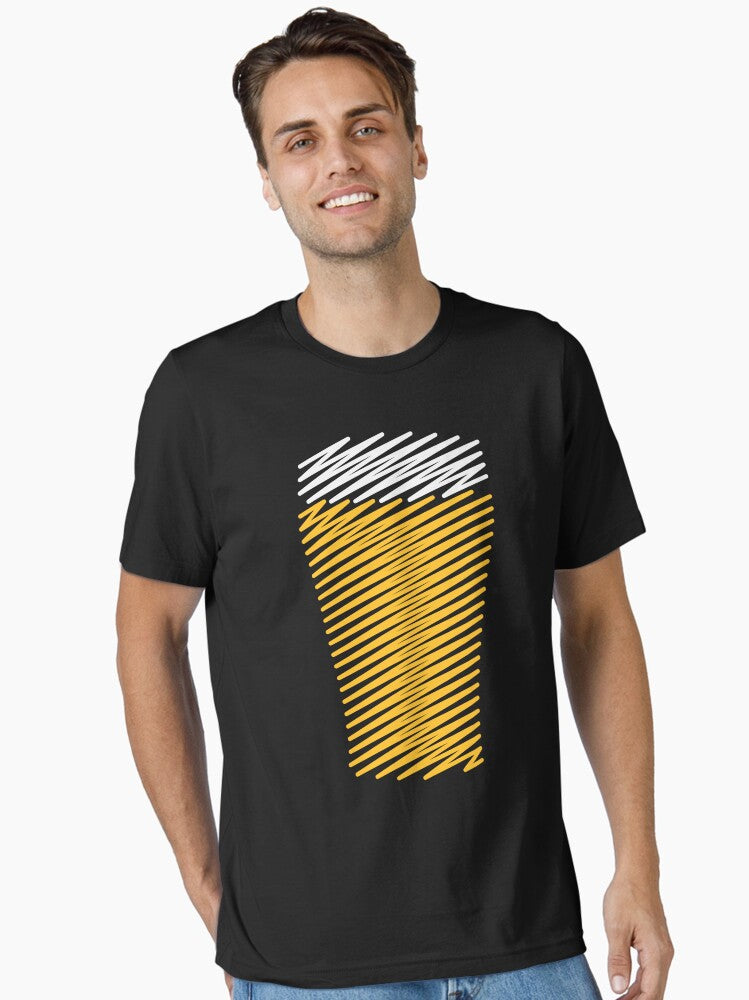 Beer Glass Beer Drinker Pale Ale Scribble Essential T-shirt | Trendy Graphic Tee | Casual Unisex T-shirt