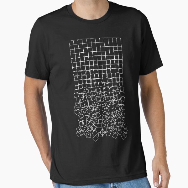 Decaying Squares (Schotter) (White on Dark Shirt) Essential T-Shirt for Sale by RunStopRestore