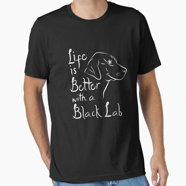 Black Labrador Retriever Gift Idea Black Lab Essential T-Shirt for Sale by HochBewusst