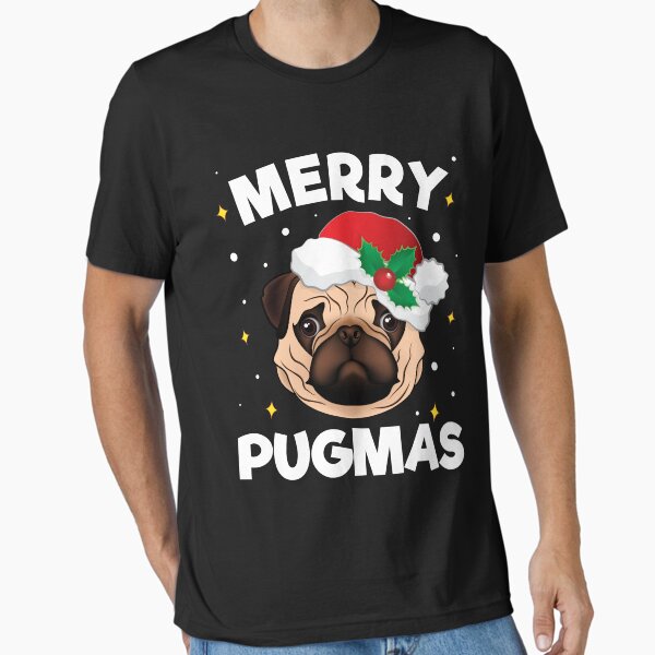 "Christmas Pug Santa Gift for Pug Lover Merry Pugmas Xmas" Essential T-Shirt for Sale by ZNOVANNA