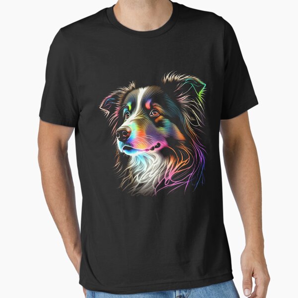 Border Collie Colorful For Dog Owners Essential T-Shirt for Sale by Ixodya