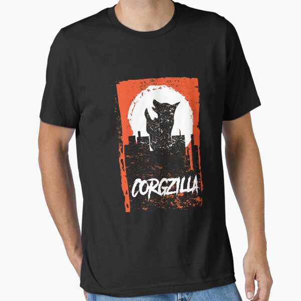Corgzilla Funny Corgi Godzilla Parody Essential T-Shirt for Sale by Bleshka-Design
