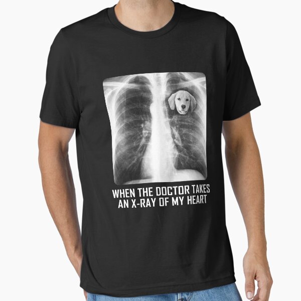 When The Doctor Takes An X-ray Of My Heart T shirt Golden retriever is In My Heart Funny T shirt Essential T-Shirt for Sale by TeeGigi