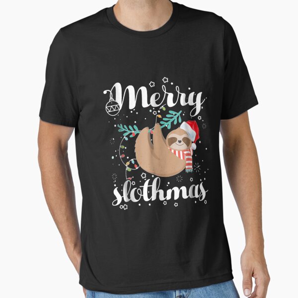 "Merry Slothmas T Shirt Christmas Pajama for Sloth Lovers" Essential T-Shirt for Sale by LuluWayne