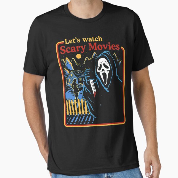 Lets Watch Scary Movies Scream Horror Active Essential T-Shirt for Sale by EstellMraz