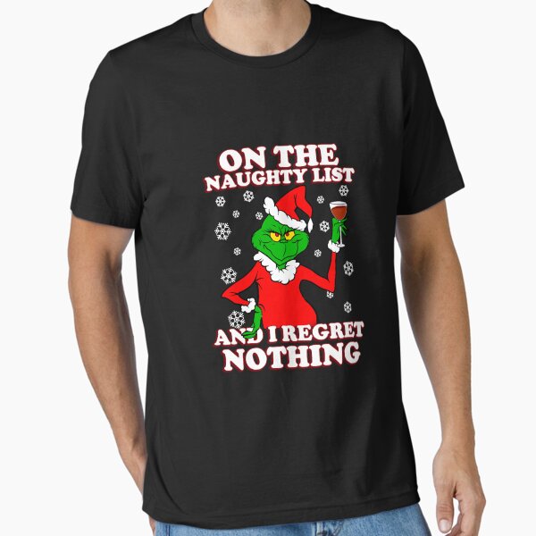 "Grinch Naughty List" Essential T-Shirt for Sale by Lisadelaks
