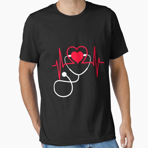 "Funny Heart Beats Nurse Nursing Medical" Essential T-Shirt for Sale by GreenFarm2022