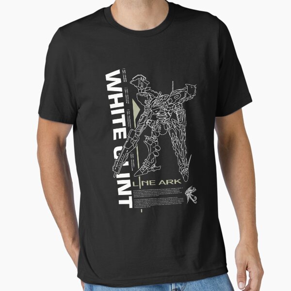 Armored Core 4 - Line Ark - Mech - White Glint - Negative Essential T-Shirt for Sale by EvanHoeger