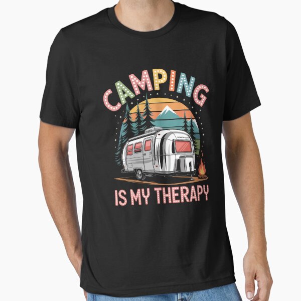 Camping Is My Therapy Campfire Summer Vacation  Essential T-Shirt for Sale by Patricsselin