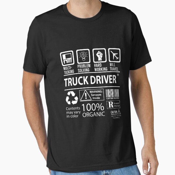 "Truck Driver T Shirt - MultiTasking Certified Job Gift Item Tee" Essential T-Shirt for Sale by oslandefren