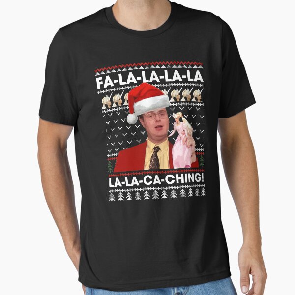 "FA La La La La La La-Ca-Ching Dwight Schrute Office Xmas Ugly Christmas" Essential T-Shirt for Sale by PaeperStone