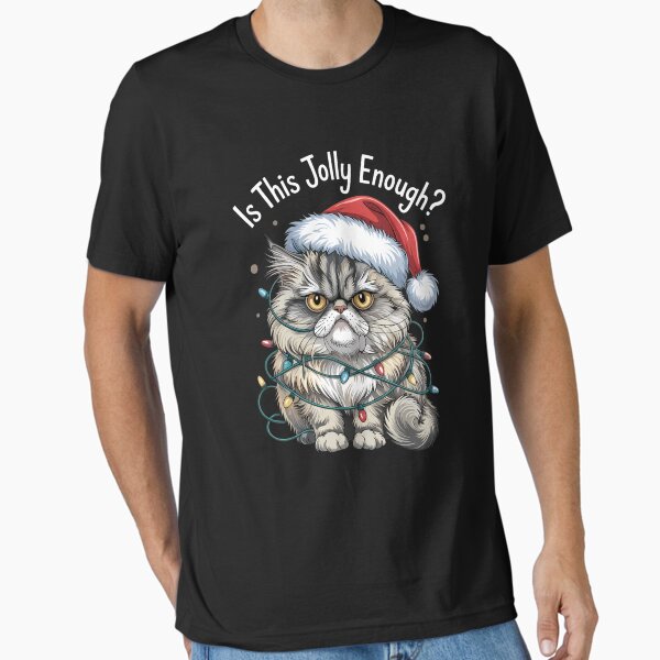 Christmas Cat Funny Holiday Essential T-Shirt for Sale by tearbytea
