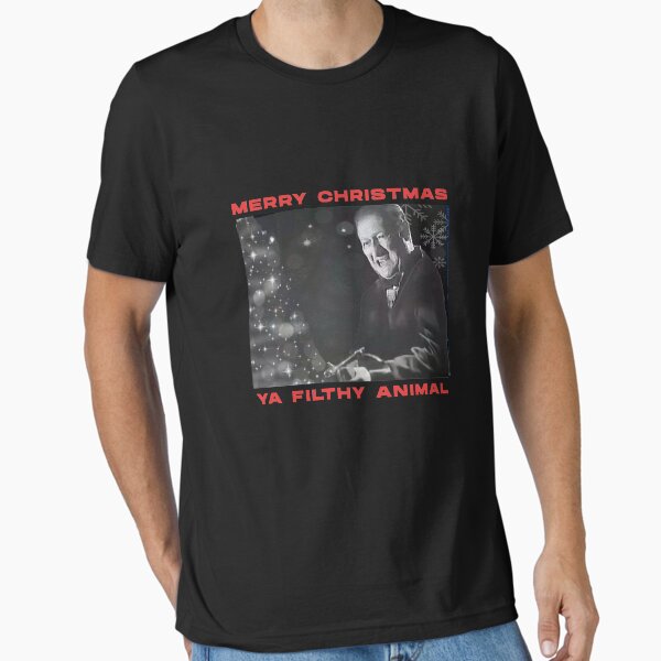 "Merry Christmas Ya Filthy Animal" Essential T-Shirt for Sale by Coder-T
