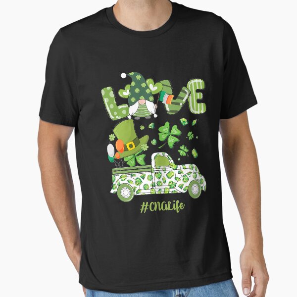 "Gnome Shamrock Truck Love CNA Life Nurse St. Patrick's Day" Essential T-Shirt for Sale by CeciliaGallaway