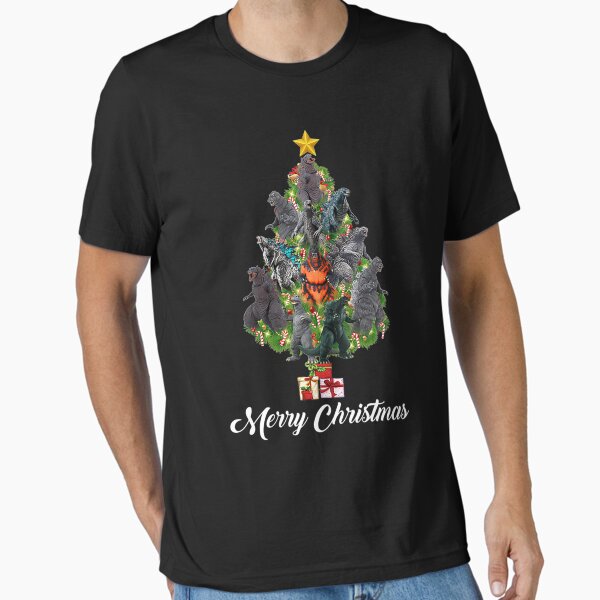 "Holiday Merry Christmas Godzilla-Christmas Gift" Essential T-Shirt for Sale by arfinratul