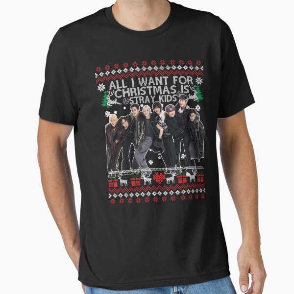 "All I Want for Christmas is Stray Kids" Essential T-Shirt for Sale by aoroonn