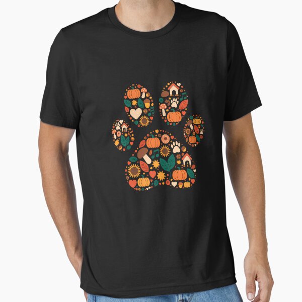 Cute Dog Paw Pumpkin Fall Autumn Thanksgiving Dog Mom Essential T-Shirt for Sale by JonBarnes22
