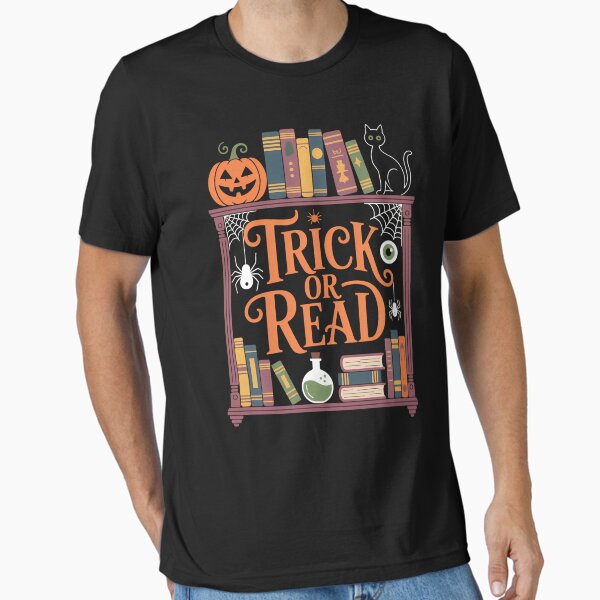 Funny Halloween Teacher Book Library Reading Essential T-Shirt for Sale by ConceptForQuest