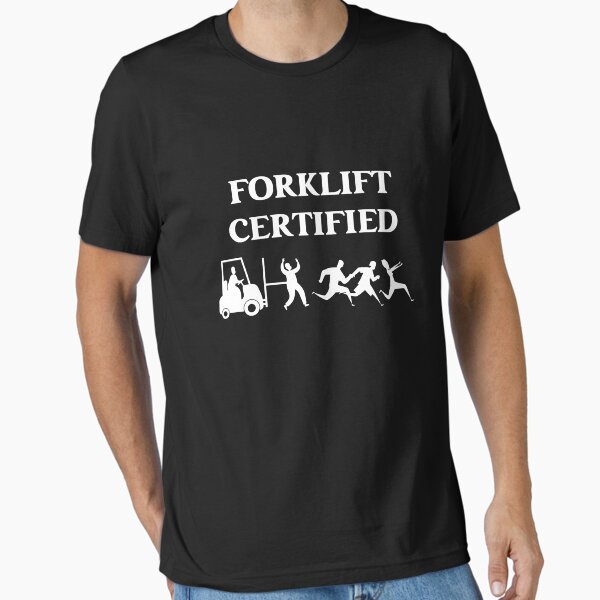"Forklift Certified Funny Forklift Retro Vintage" Essential T-Shirt for Sale by Staatiiart