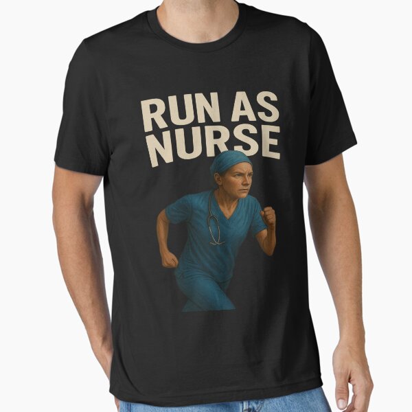 "RUN AS NURSE – Empowering Nurse Life T-Shirt" Essential T-Shirt by hayouniali2