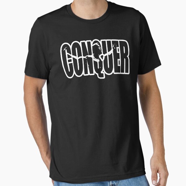 CONQUER (Arnold Iconic White) Essential T-Shirt for Sale by ilovearnie
