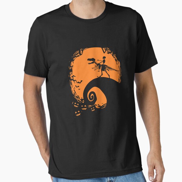 Skeleton Riding A Dinosaur Nightmare Halloween Costume  Essential T-Shirt for Sale by Unusmillion