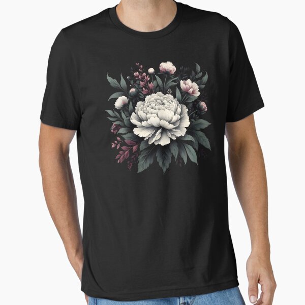 Dark Academia Peony Botanical  Essential T-Shirt for Sale by svarupa