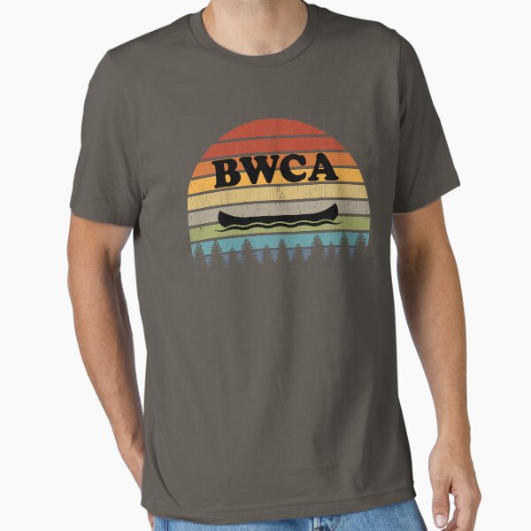Vintage BWCA Canoe & Trees Design Essential T-Shirt for Sale by GnarlyGarb