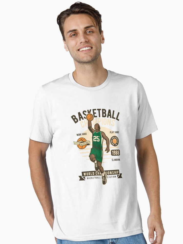 Basketball Slam Dunk Tee Essential T-shirt | Premium Basketball Jersey | Fan Edition Apparel
