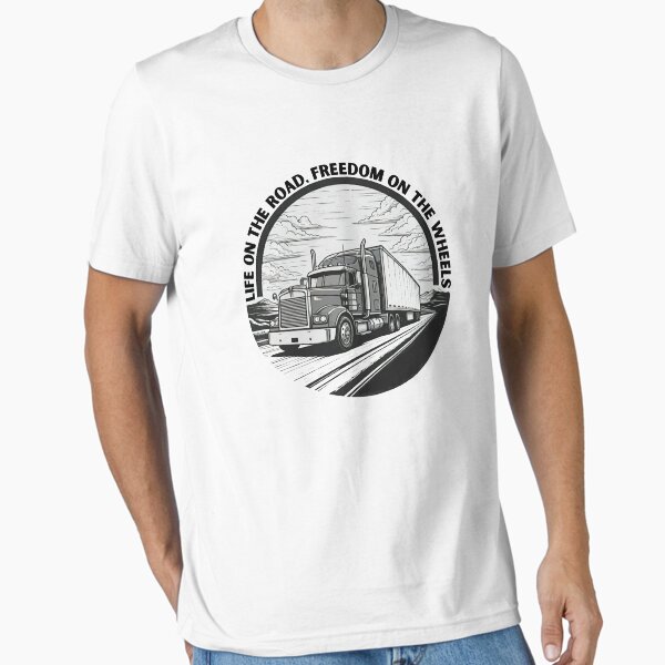 "Truck Driver American Freedom Gift for Truck driver" Essential T-Shirt for Sale by mateuszwrz