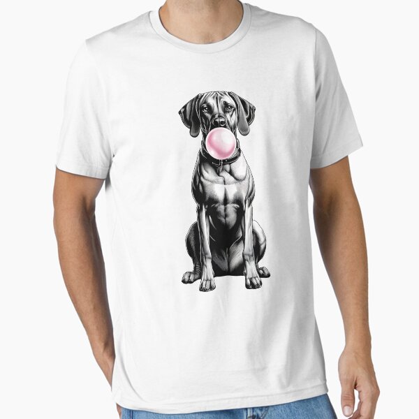 Funny Rhodesian Ridgeback Bubble Gum Vintage Dog Mom Dad Essential T-Shirt for Sale by Krishania