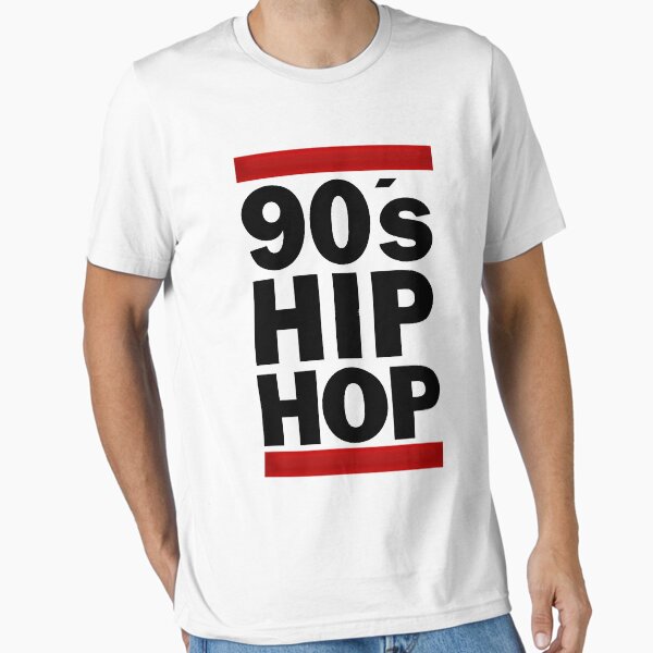 90’s Hip Hop Apparel (T-Shirt, Socks, Polo Shirt, V-Neck, Long Sleeve, Hoodies, Sweatshirts, Jackets, Men, Women, Baby, Kids and Accessories) Essential T-Shirt for Sale by DopewaveShirt