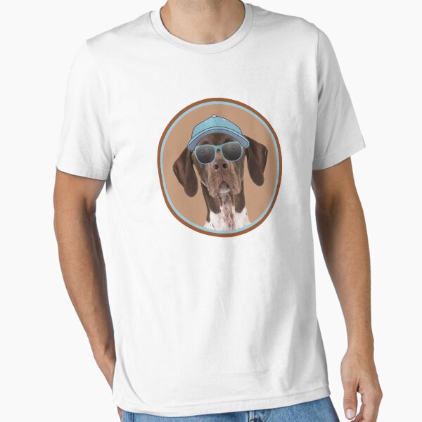 Cool German Shorthaired Pointer in cap and sunglasses! Especially for GSP owners! Essential T-Shirt for Sale by rs-designs
