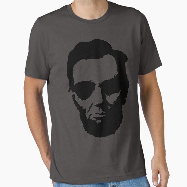 Cool Abe Lincoln with Aviator Sunglasses - Black Essential T-Shirt for Sale by smokykitten