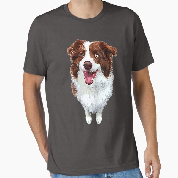 Border Collie- Chocolate Brown Beauty Essential T-Shirt for Sale by ElegantCat