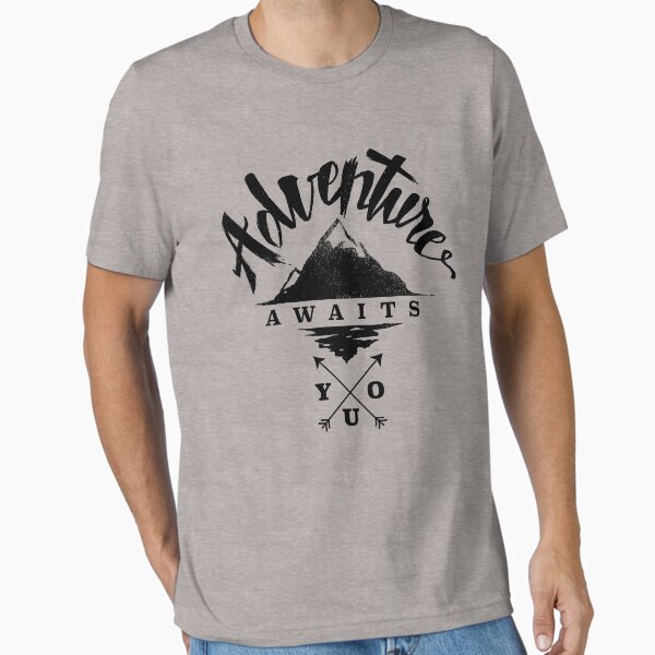 Adventure Awaits You - Cool Outdoor Shirt-Design Essential T-Shirt for Sale by sebastianst