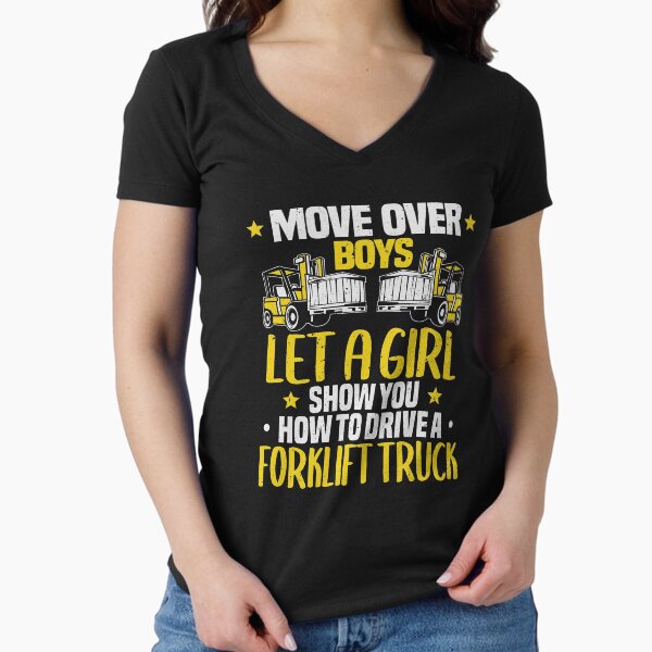 "Forklift Driver Forklift Operator Forklift Truck" Fitted V-Neck T-Shirt for Sale by Krautshirts