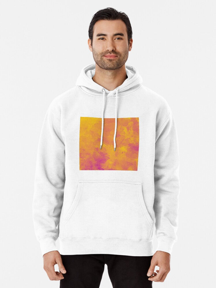 Orange Pink shade background pattern Pullover Hoodie Hoodie Cold Weather Trending US
