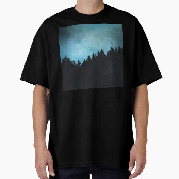 All I Need // Romantasy Moody Wilderness Act Blue Dream Night Sky Stars Forest With Cascadia Trees  Oversized T-Shirt for Sale by tekay