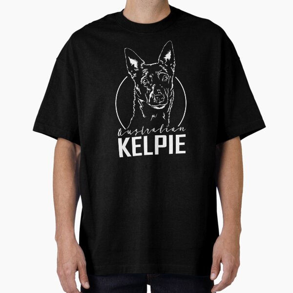 Australian kelpie dog canine portrait Oversized T-Shirt by dogarts
